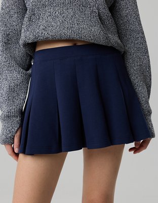 OFFLINE By Aerie ChillUp Cotton Pleated Skort - Royal Navy