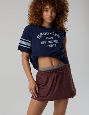 OFFLINE By Aerie Weekend Away Layered Waistband Skort - Royal Berry