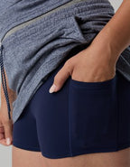 OFFLINE By Aerie Weekend Away Layered Waistband Skort - Royal Navy