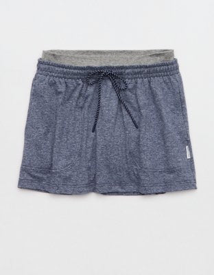 OFFLINE By Aerie Weekend Away Layered Waistband Skort - Royal Navy