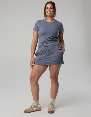 OFFLINE By Aerie Weekend Away Layered Waistband Skort - Royal Navy