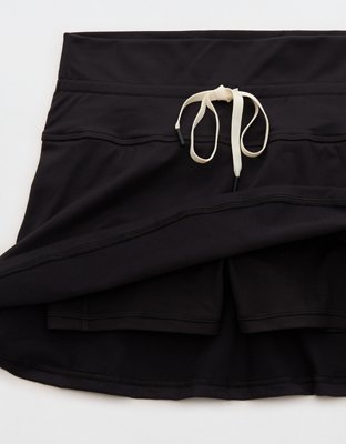 OFFLINE By Aerie The Hugger Drawcord Mini Skort - True Black