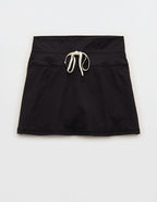 OFFLINE By Aerie The Hugger Drawcord Mini Skort - True Black