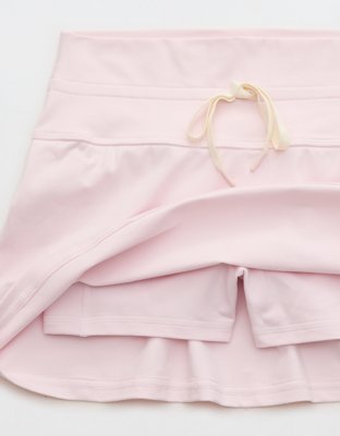 OFFLINE By Aerie The Hugger Drawcord Mini Skort - Pink Petal