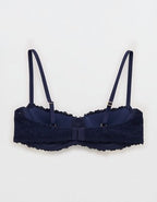 Show Off Vintage Lace Lightly Lined Balconette Bra - Navy