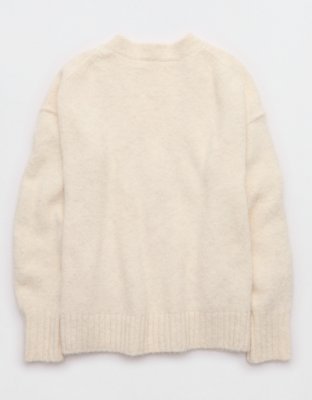 Aerie Oversized Grandpa Cardigan - Heather Frost
