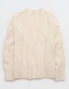 Aerie Oversized Grandpa Cardigan - Heather Frost