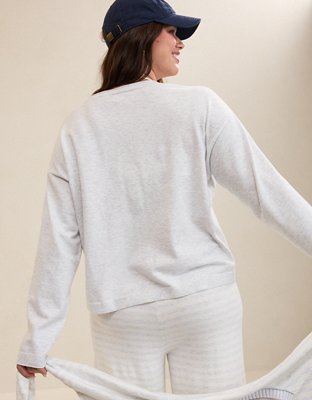 Aerie Sunday Soft Cardigan - Light Heather Gray