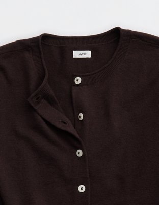 Aerie Sunday Soft Cardigan - Deep Earth