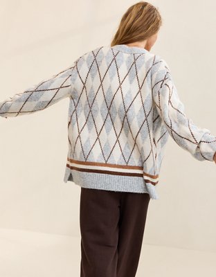 Aerie Oversized Grandpa Cardigan - Smoked Gray