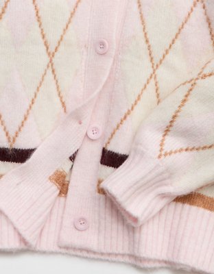 Aerie Oversized Grandpa Cardigan - Pink Petal