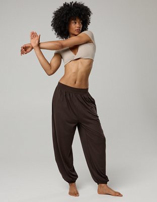 OFFLINE By Aerie The Hugger Go With The Flow Baggy Jogger - Deep Earth