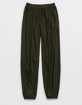 OFFLINE By Aerie The Hugger Go With The Flow Baggy Jogger - Olive Petal