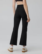 OFFLINE By Aerie Real Me XTRA Rib Cropped Kick Flare Legging - True Black
