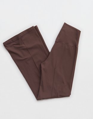OFFLINE By Aerie Real Me XTRA Rib Cropped Kick Flare Legging - Relic
