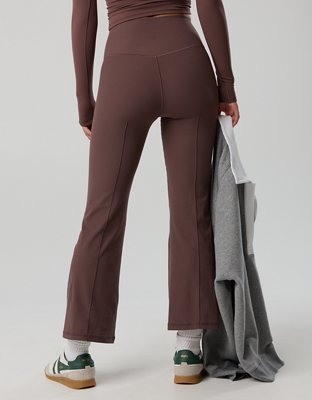 OFFLINE By Aerie Real Me XTRA Rib Cropped Kick Flare Legging - Relic