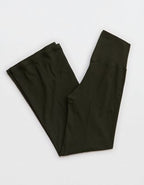 OFFLINE By Aerie Real Me XTRA Rib Cropped Kick Flare Legging - Olive Petal