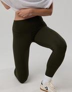 OFFLINE By Aerie Real Me XTRA Rib Cropped Kick Flare Legging - Olive Petal
