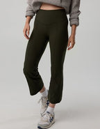 OFFLINE By Aerie Real Me XTRA Rib Cropped Kick Flare Legging - Olive Petal