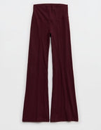 OFFLINE By Aerie Real Me XTRA Rib Cropped Kick Flare Legging - Royal Berry