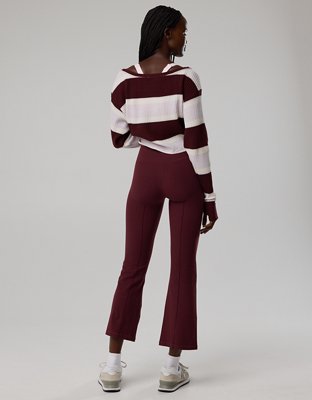 OFFLINE By Aerie Real Me XTRA Rib Cropped Kick Flare Legging - Royal Berry