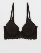 Sunnie Bloom Lace Full Coverage Lightly Lined Bra - True Black